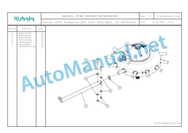 Kubota RA1043 Parts Manual PDF 5 Kubota RA1043 Parts Manual PDF-5
