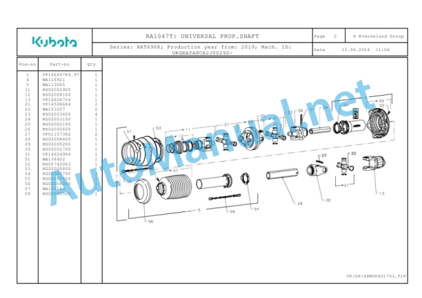 Kubota RA1047T Parts Manual PDF 2 Kubota RA1047T Parts Manual PDF-2