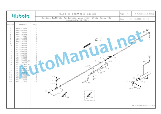 Kubota RA1047T Parts Manual PDF 3 Kubota RA1047T Parts Manual PDF-3