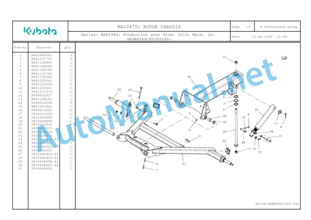 Kubota RA1047T Parts Manual PDF 4 Kubota RA1047T Parts Manual PDF-4