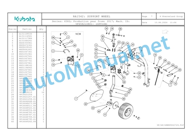 Kubota RA1542 Parts Manual PDF 3 Kubota RA1542 Parts Manual PDF-3