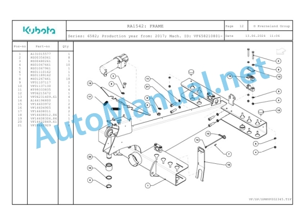 Kubota RA1542 Parts Manual PDF 4 Kubota RA1542 Parts Manual PDF-4
