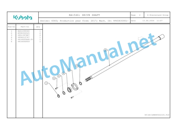 Kubota RA1546 Parts Manual PDF 2 Kubota RA1546 Parts Manual PDF-2