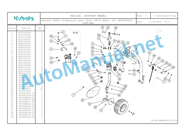 Kubota RA1546 Parts Manual PDF 3 Kubota RA1546 Parts Manual PDF-3