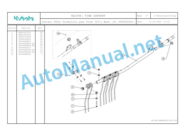 Kubota RA1546 Parts Manual PDF 5 Kubota RA1546 Parts Manual PDF-5