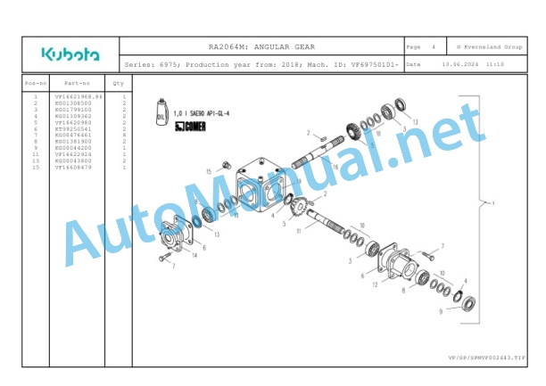 Kubota RA2064M Parts Manual PDF 2 Kubota RA2064M Parts Manual PDF-2