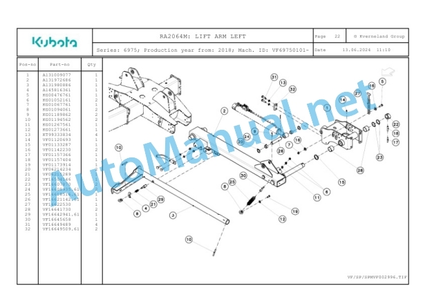 Kubota RA2064M Parts Manual PDF 5 Kubota RA2064M Parts Manual PDF-5
