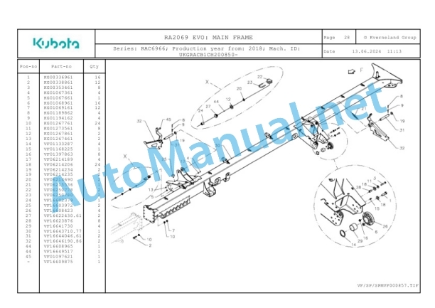 Kubota RA2069 EVO Parts Manual PDF 4 Kubota RA2069 EVO Parts Manual PDF-4
