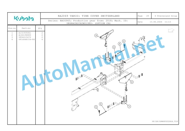 Kubota RA2069 VARIO Parts Manual PDF 4 Kubota RA2069 VARIO Parts Manual PDF-4