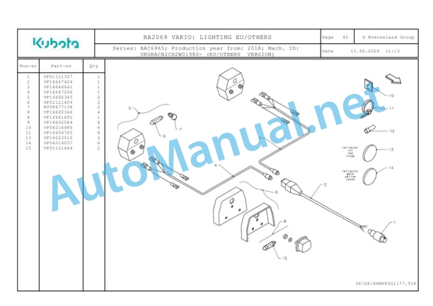 Kubota RA2069 VARIO Parts Manual PDF 5 Kubota RA2069 VARIO Parts Manual PDF-5