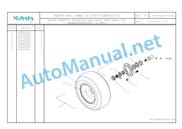 Kubota RA2070 EVO Parts Manual PDF 3 Kubota RA2070 EVO Parts Manual PDF-3
