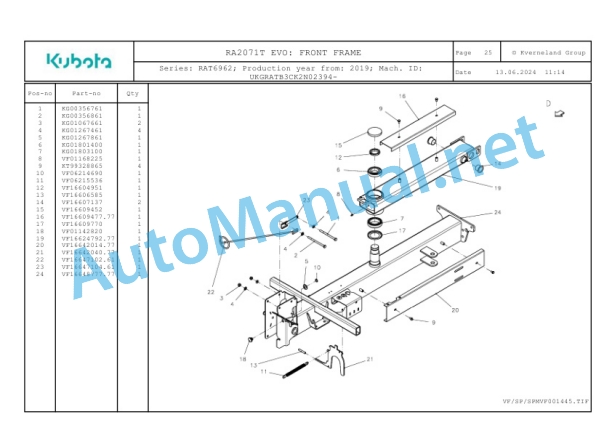Kubota RA2071T EVO Parts Manual PDF 4 Kubota RA2071T EVO Parts Manual PDF-4