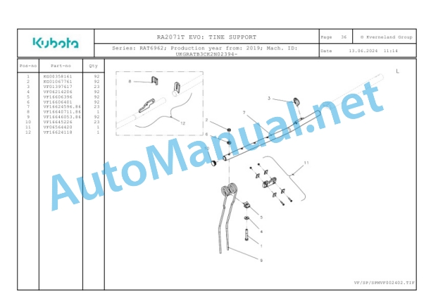 Kubota RA2071T EVO Parts Manual PDF 5 Kubota RA2071T EVO Parts Manual PDF-5