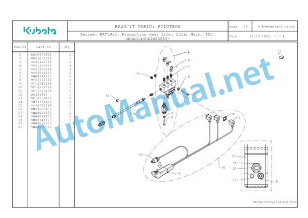 Kubota RA2071T VARIO Parts Manual PDF 3 Kubota RA2071T VARIO Parts Manual PDF-3