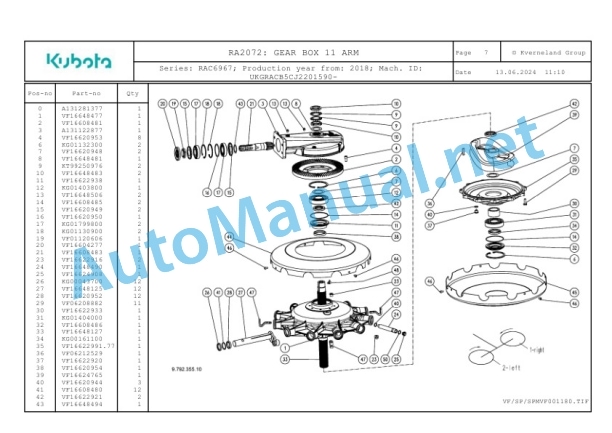Kubota RA2072 Parts Manual PDF 2 Kubota RA2072 Parts Manual PDF-2
