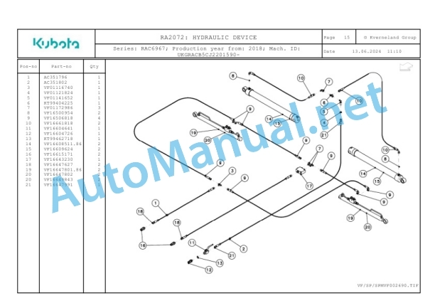Kubota RA2072 Parts Manual PDF 3 Kubota RA2072 Parts Manual PDF-3
