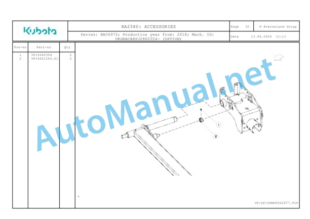Kubota RA2580 Parts Manual PDF 4 Kubota RA2580 Parts Manual PDF-4