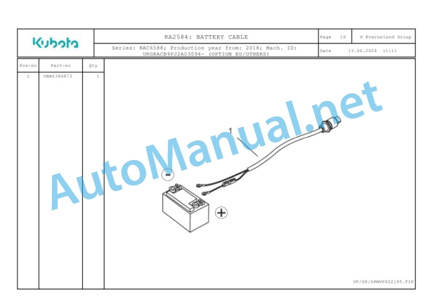 Kubota RA2584 Parts Manual PDF 3 Kubota RA2584 Parts Manual PDF-3