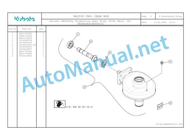 Kubota RA2590 PRO Parts Manual PDF 2 Kubota RA2590 PRO Parts Manual PDF-2
