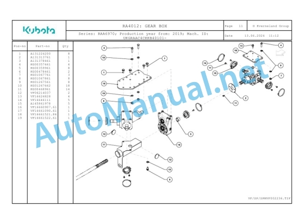 Kubota RA4012 Parts Manual PDF 2 Kubota RA4012 Parts Manual PDF-2