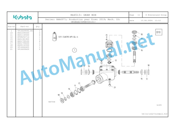 Kubota RA4513 Parts Manual PDF 2 Kubota RA4513 Parts Manual PDF-2