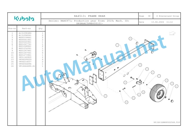 Kubota RA4513 Parts Manual PDF 4 Kubota RA4513 Parts Manual PDF-4