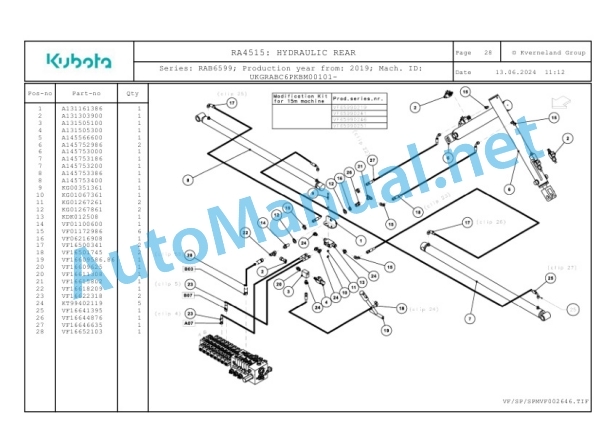 Kubota RA4515 Parts Manual PDF 3 Kubota RA4515 Parts Manual PDF-3