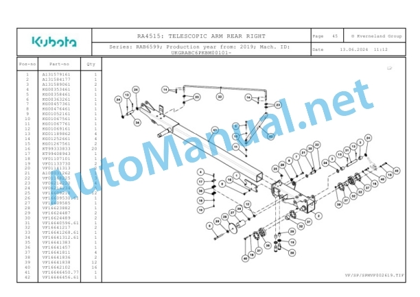 Kubota RA4515 Parts Manual PDF 4 Kubota RA4515 Parts Manual PDF-4