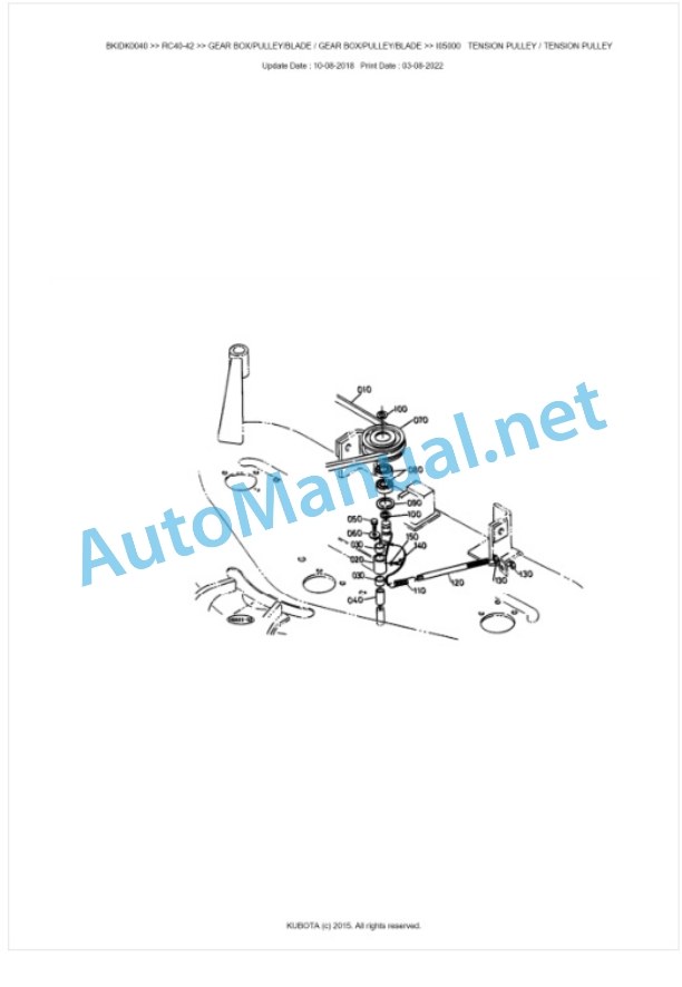 Kubota RC40-42 Parts Manual PDF BKIDK0040 3 Kubota RC40-42 Parts Manual PDF BKIDK0040-3