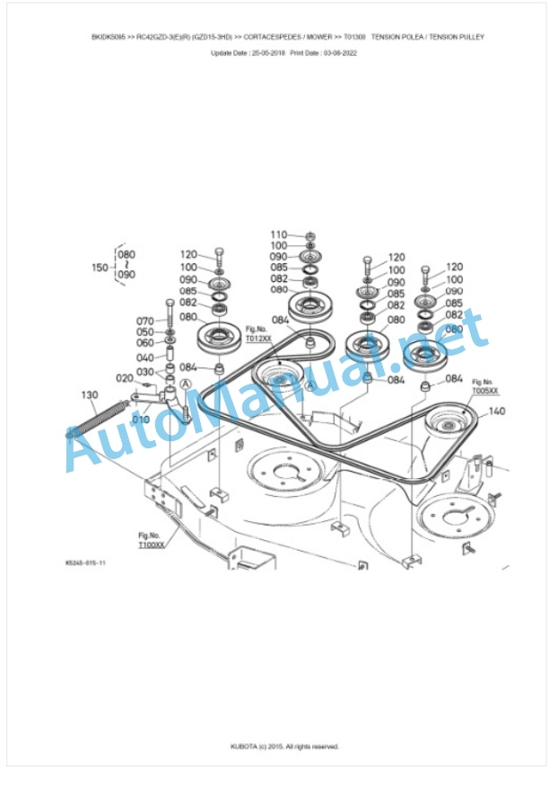 Kubota RC42GZD-3(E)(R) (GZD15-3HD) Parts Manual PDF BKIDK5095 3 Kubota RC42GZD-3(E)(R) (GZD15-3HD) Parts Manual PDF BKIDK5095-3