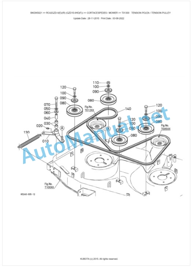 Kubota RC42GZD-II(E) (R) (GZD15-IIHD(F)) Parts Manual PDF BKIDK5021 3 Kubota RC42GZD-II(E) (R) (GZD15-IIHD(F)) Parts Manual PDF BKIDK5021-3