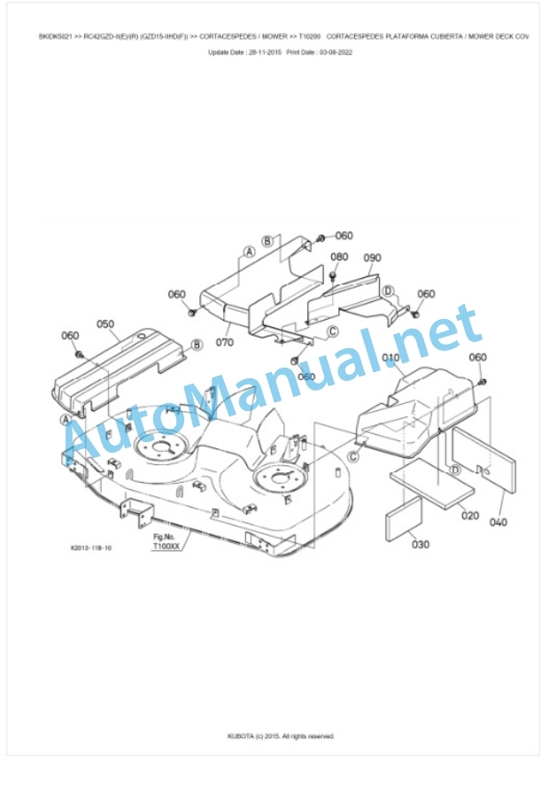 Kubota RC42GZD-II(E) (R) (GZD15-IIHD(F)) Parts Manual PDF BKIDK5021 4 Kubota RC42GZD-II(E) (R) (GZD15-IIHD(F)) Parts Manual PDF BKIDK5021-4
