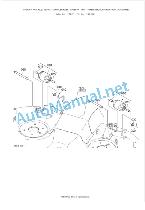 Kubota RC42GZD-II(E)(R) Parts Manual PDF BKIDK0545 5 Kubota RC42GZD-II(E)(R) Parts Manual PDF BKIDK0545-5