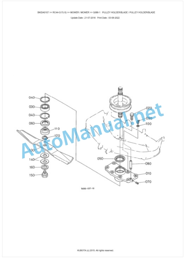Kubota RC44-G17(-S) Parts Manual PDF BKIDA0107 2 Kubota RC44-G17(-S) Parts Manual PDF BKIDA0107-2