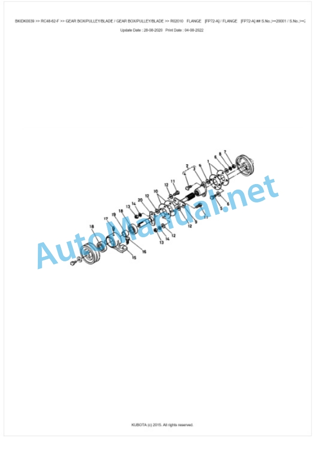 Kubota RC48-62-F Parts Manual PDF BKIDK0039 2 Kubota RC48-62-F Parts Manual PDF BKIDK0039-2