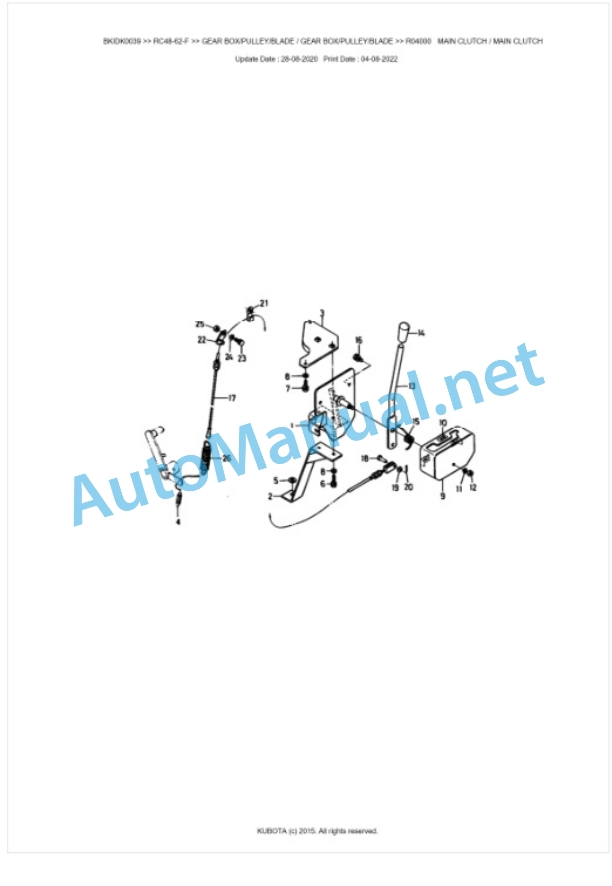 Kubota RC48-62-F Parts Manual PDF BKIDK0039 3 Kubota RC48-62-F Parts Manual PDF BKIDK0039-3