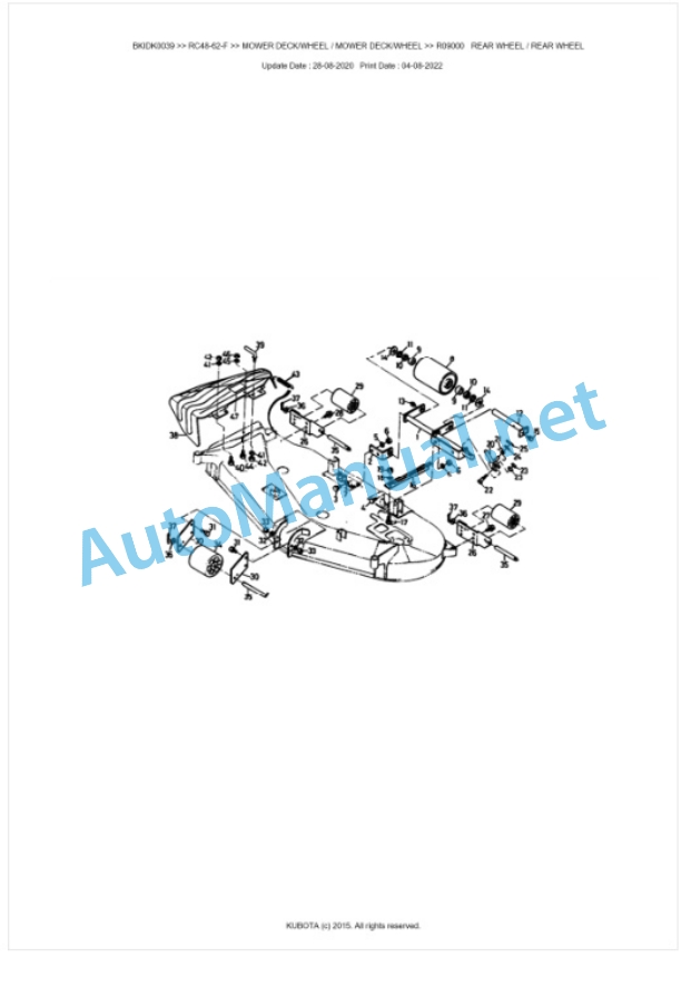 Kubota RC48-62-F Parts Manual PDF BKIDK0039 5 Kubota RC48-62-F Parts Manual PDF BKIDK0039-5