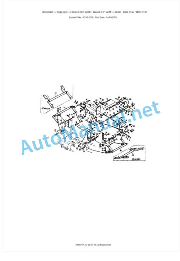 Kubota RC48-62H Parts Manual PDF BKIDK0360 5 Kubota RC48-62H Parts Manual PDF BKIDK0360-5