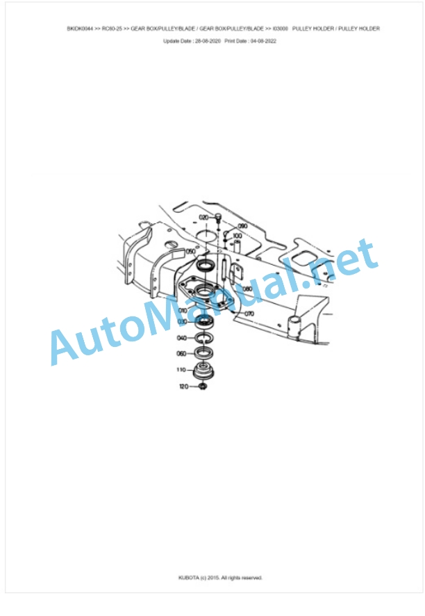 Kubota RC60-25 Parts Manual PDF BKIDK0044 2 Kubota RC60-25 Parts Manual PDF BKIDK0044-2