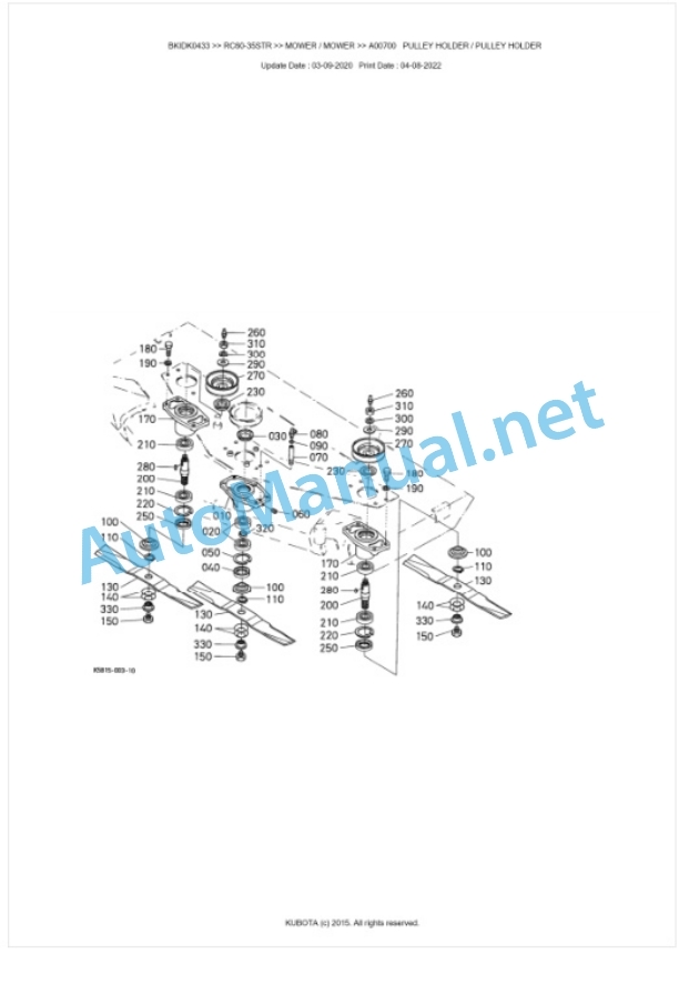 Kubota RC60-35STR Parts Manual PDF BKIDK0433 2 Kubota RC60-35STR Parts Manual PDF BKIDK0433-2