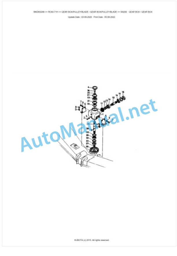 Kubota RC60-71H Parts Manual PDF BKIDK0299 2 Kubota RC60-71H Parts Manual PDF BKIDK0299-2