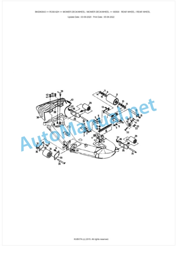 Kubota RC60-82H Parts Manual PDF BKIDK0043 5 Kubota RC60-82H Parts Manual PDF BKIDK0043-5