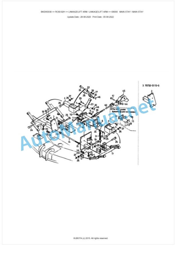 Kubota RC60-92H Parts Manual PDF BKIDK0038 5 Kubota RC60-92H Parts Manual PDF BKIDK0038-5