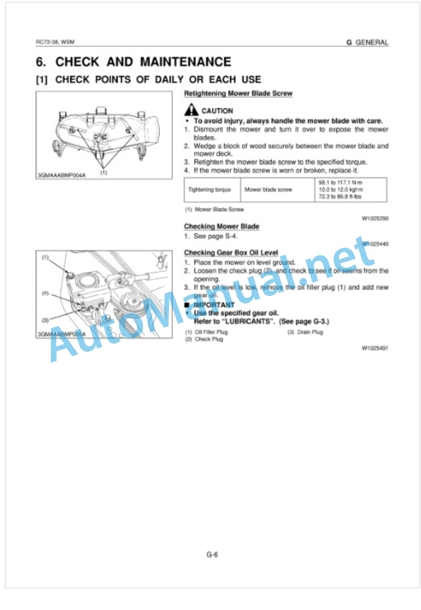 Kubota RC72-38 Rotary Mower Workshop Manual PDF 3 Kubota RC72-38 Rotary Mower Workshop Manual PDF-3