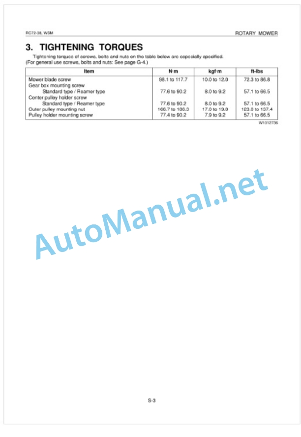 Kubota RC72-38 Rotary Mower Workshop Manual PDF 5 Kubota RC72-38 Rotary Mower Workshop Manual PDF-5