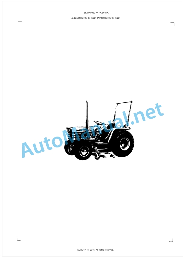 Kubota RCB60-IA Parts Manual PDF BKIDK0022 1 Kubota RCB60-IA Parts Manual PDF BKIDK0022