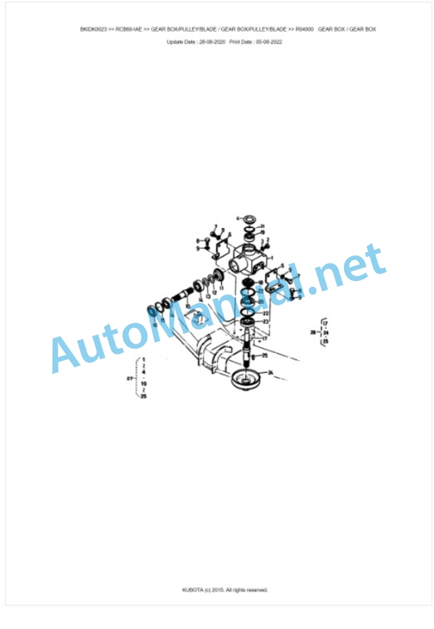 Kubota RCB60-IAE Parts Manual PDF BKIDK0023 3 Kubota RCB60-IAE Parts Manual PDF BKIDK0023-3