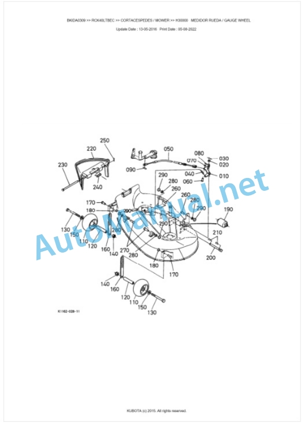 Kubota RCK40LTBEC Parts Manual PDF BKIDA0309 4 Kubota RCK40LTBEC Parts Manual PDF BKIDA0309-4