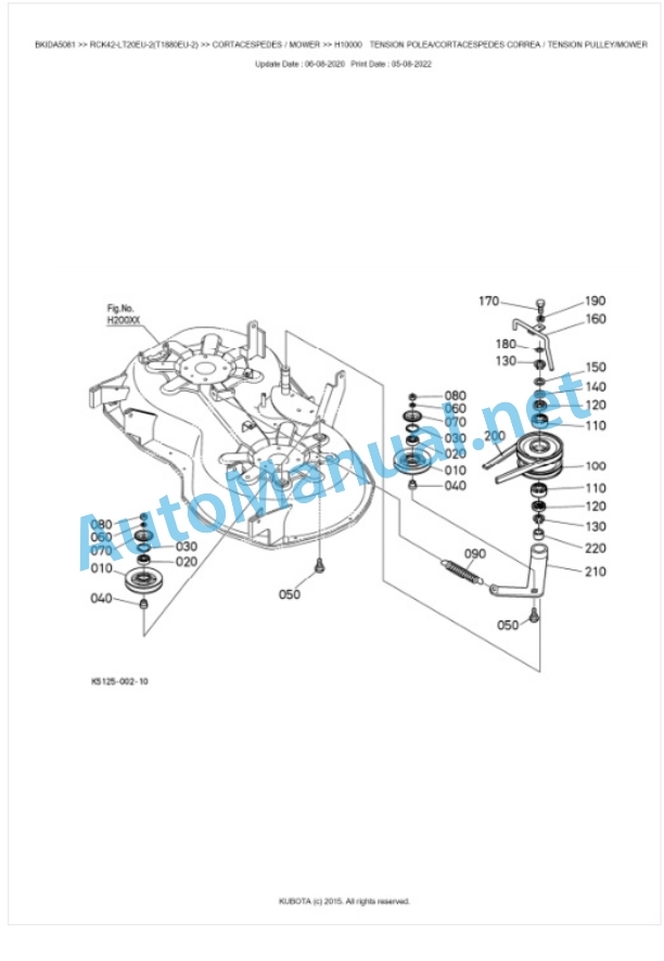 Kubota RCK42-LT20EU-2(T1880EU-2) Parts Manual PDF BKIDA5081 2 Kubota RCK42-LT20EU-2(T1880EU-2) Parts Manual PDF BKIDA5081-2