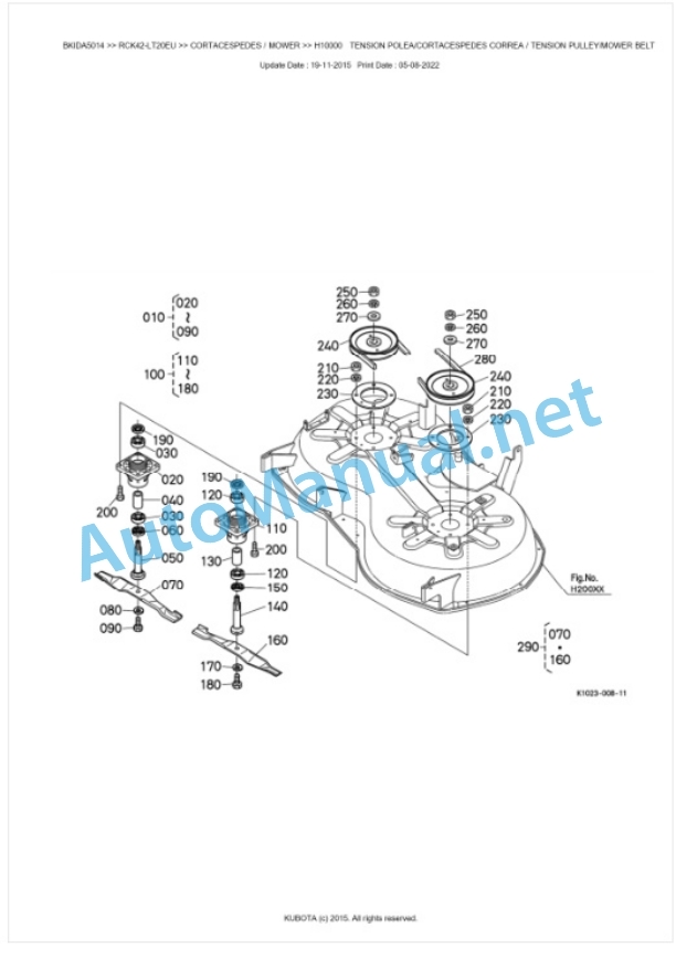 Kubota RCK42-LT20EU Parts Manual PDF BKIDA5014 2 Kubota RCK42-LT20EU Parts Manual PDF BKIDA5014-2